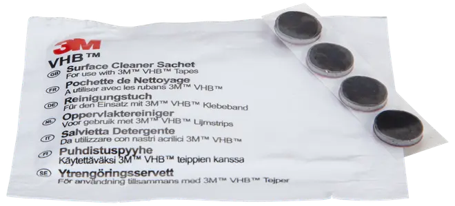 Parklite självhäftande pad 4-pack + rengöringsservett