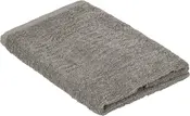 Grå badhandduk i mjuk, absorberande bomullsfrotté. Rektangulär form med enkel kant. Perfekt för dagligt bruk, ger komfort och snabb torkning efter bad eller dusch.