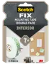 Dobbeltsidet Scotch Fix monteringstape til indendørs brug, bærer op til 7 kg, 19mm x 5m rulle, velegnet til malede overflader, ideel til ophængning uden søm.