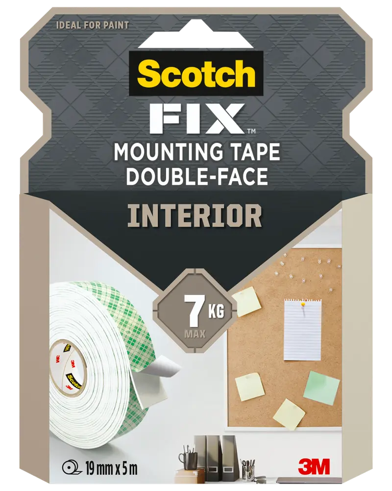 Scotch-FIX™ Dobbeltklæbende INDE 19 mm x 5 meter