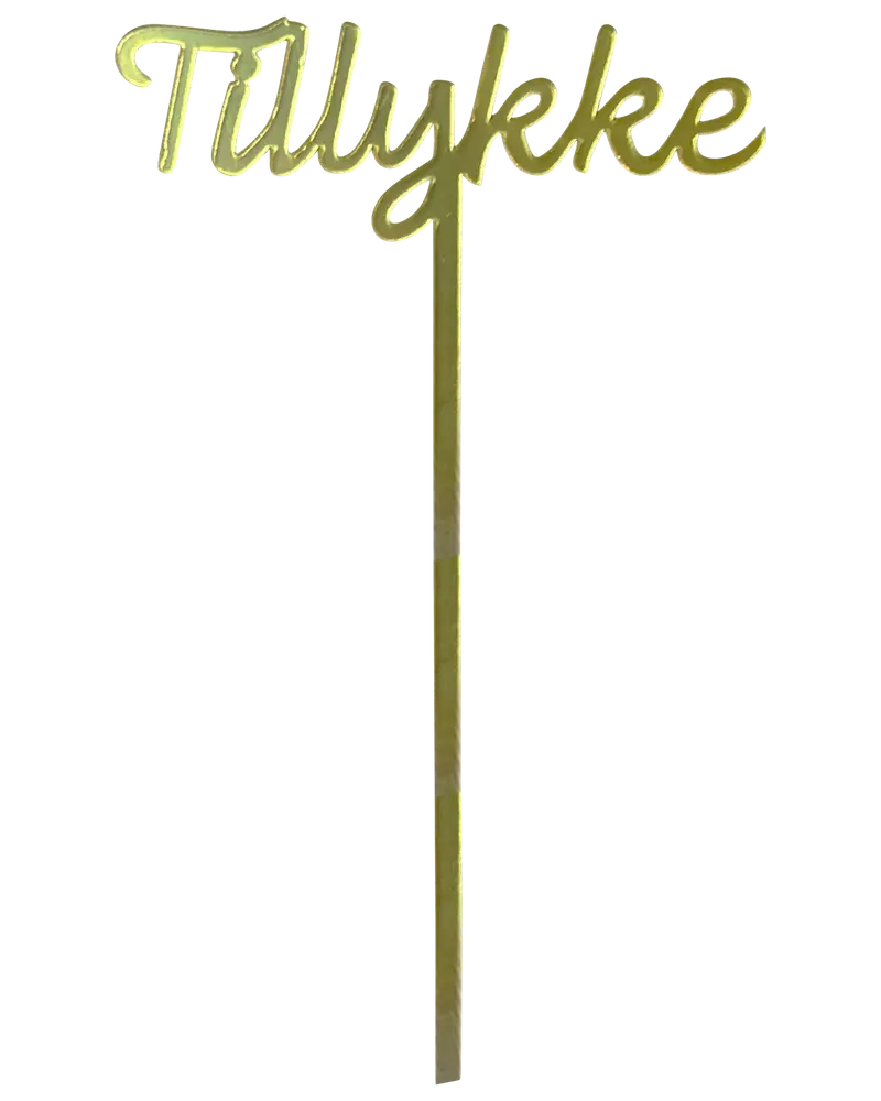Kagetopper guld - Tillykke