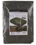 Förpackad grön lätt presenning, ca 1,7 x 2 m, med förstärkta kanter och öljetter, visad med produktetikett och 55 g/m².