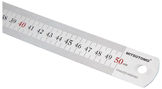 Stållinjal 500 mm rostfri