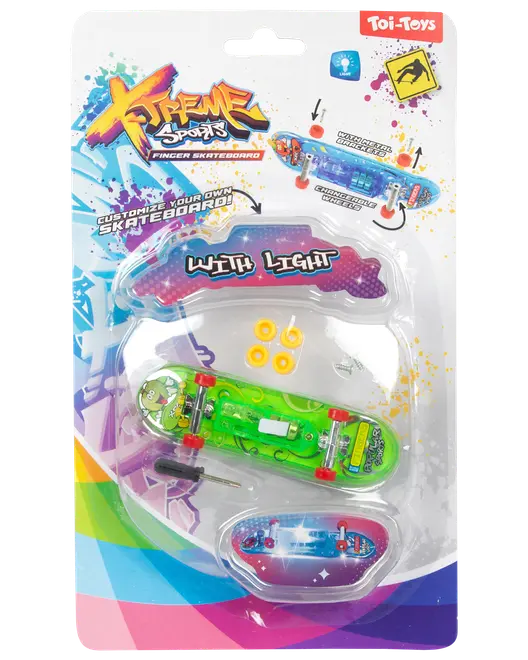 Fingerskateboard med lys