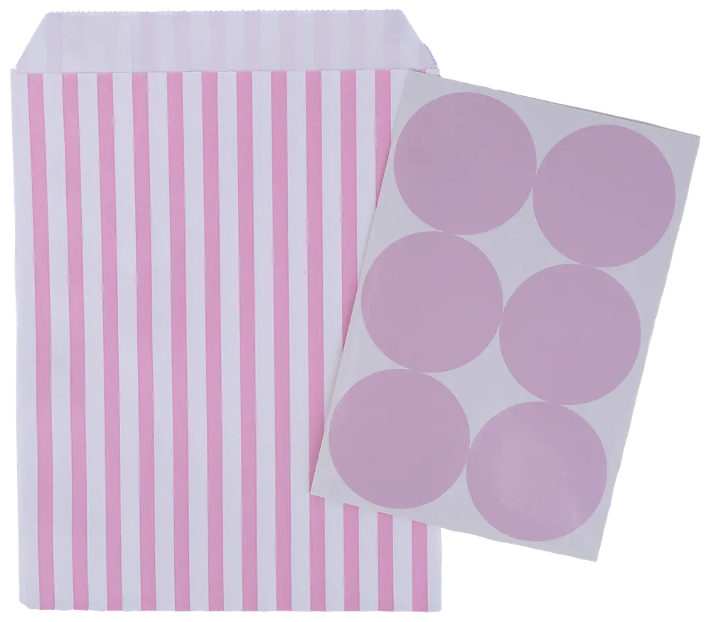 Slikpose med label 6-pak - Pink