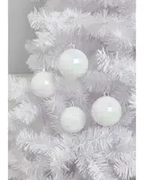 Julkulor pärlemo/vit 4-pack 