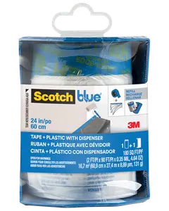 ScotchBlue™ Afdækningsplast Dispenser med tape - 60,9 cm x 27,4 meter