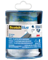 ScotchBlue™ Afdækningsplast Dispenser med tape - 60,9 cm x 27,4 meter