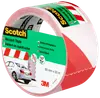 Scotch® Varningstejp vit/röd 50 mm x 33 meter