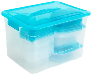 Plastbøtter med låg 50 stk.