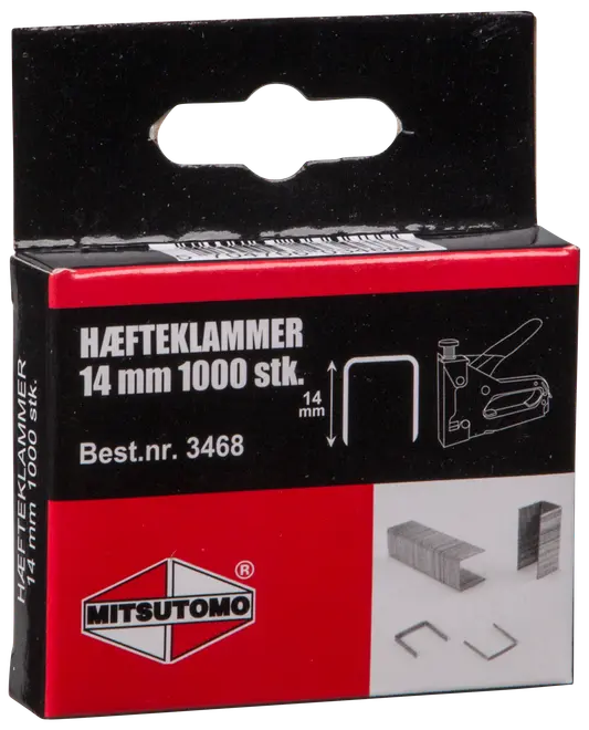 Häftklammer 14 mm 1000 st/pkt