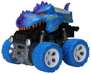 Monstertruck med dino L. 11 cm - assorterede farver