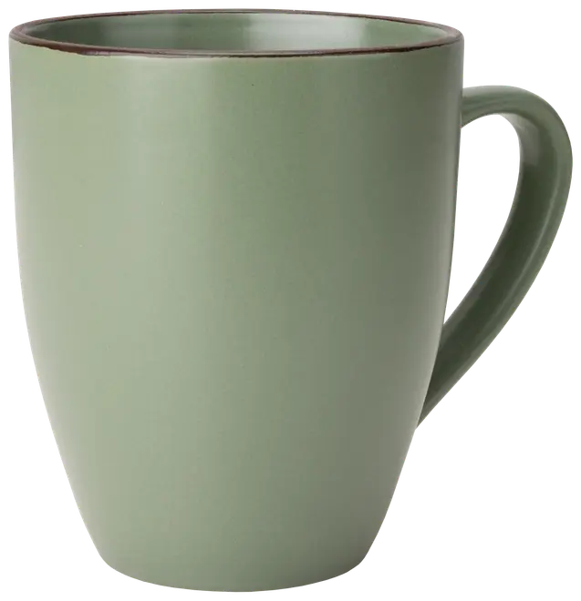Mugg stengods grön