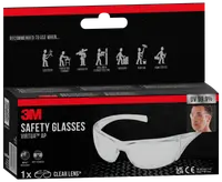 3M Virtua AP sikkerhedsbriller med klare, slagfaste, ridsefaste linser. Giver 99,9% UV-beskyttelse. Let, omsluttende design til opgaver som havearbejde, tømrerarbejde og maling.
