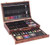 Male kunstnersæt i trækuffert 112 dele