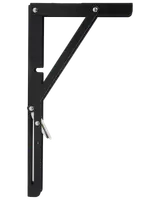 Fällbart hyllplanskonsol 300 x 155 mm - Svart