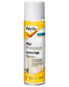 Polyfilla pletforsegler isoleringsspray på dåse med hvid kapsel og gul etiket til at forsegle og dække pletter på vægge og lofter.