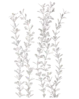 Bladgirlang i silver - 88 cm