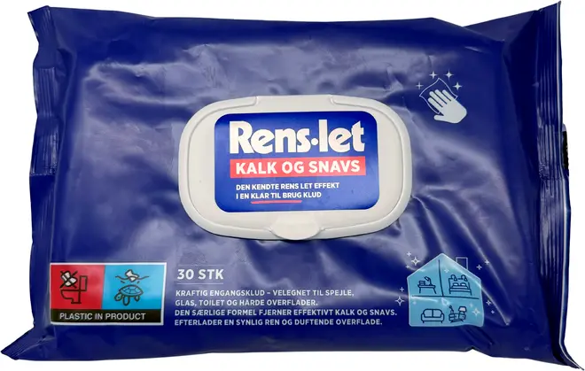 Rens-let rengøringsklude, 30 stk. Velegnet til spejle, glas, toilet og hårde overflader. Fjerner kalk og snavs, efterlader ren og duftende overflade. Praktisk genluk emballage.