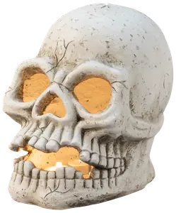 Dödskalle ljus 26 cm halloween