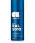 Spraydåse med Cosmos Lac blank akrylmaling, RAL 5010 Gentian Blue, 400 ml. Ultra-højglans finish, hurtigtørrende formel og anti-dryp dyse for jævn påføring.