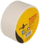 Malerrulle med maskeringstape, 50 mm bred og 25 m lang, hvid overflade og gul etiket. Velegnet til malerarbejde og maskering.