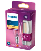 PHILIPS LED kronlampa 4,3W E14 2-pack