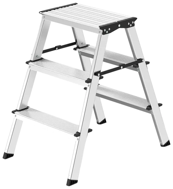 3-stegs trappstege i aluminium