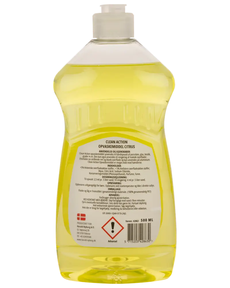 Clean Action Opvaskemiddel 500 ml - Citrus