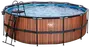 EXIT TOYS Pool Ø427x122cm med pumpe og skærm - Brun