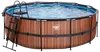 EXIT TOYS Pool Ø427x122cm med pumpe og skærm - Brun