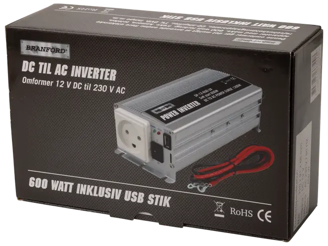 BRANFORD Inverter/omformer 600 W 12 V til 230 V