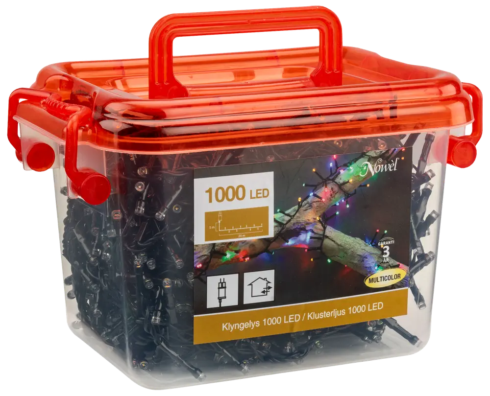 Ljusslinga kluster 1000 LED multifärgade