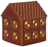 Pepparkakshus Keramik LED H. 8 cm