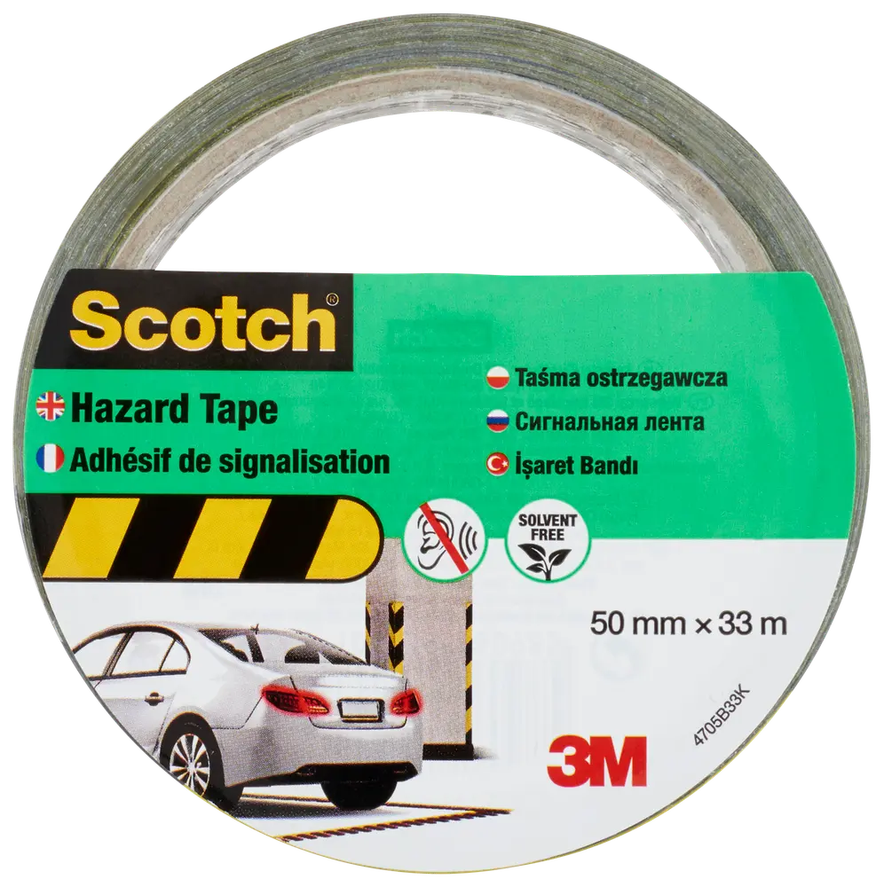 Scotch® Markeringstape Sort/Gul 50 mm x 33 meter