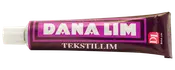 Lilla Dana Lim Tekstillim tube med hvid hætte og tydeligt hvidt logo til tekstillim.