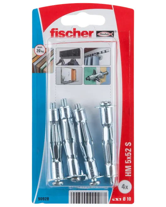 Fischer Hulrumsdyvel i metal 5 x 52 mm 4-pak