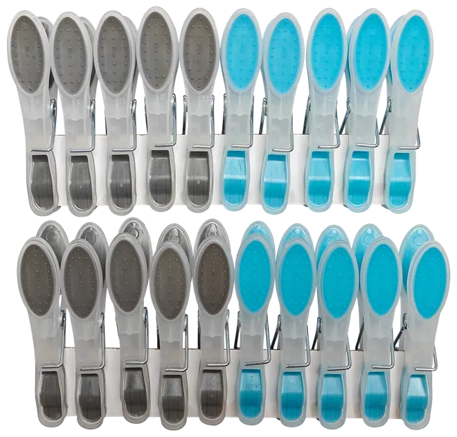 Tøjklemme plast med soft-grip 20-pak