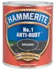 Hammerite No.1 Anti-Rust Primer i brun, metaldåse med blå og guld etiket, rustbeskyttende primer til langvarig beskyttelse, velegnet til metaloverflader.