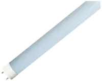 Cylindrisk lysstofrør med hvide endekapper og metalstifter til elektrisk tilslutning. Velegnet til loftarmaturer, giver klar og energieffektiv belysning til hjem eller kontor.