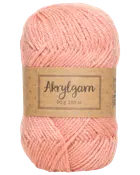 Akrylgarn 50 g ljus orange