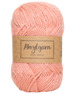 Akrylgarn 50 g - lys orange