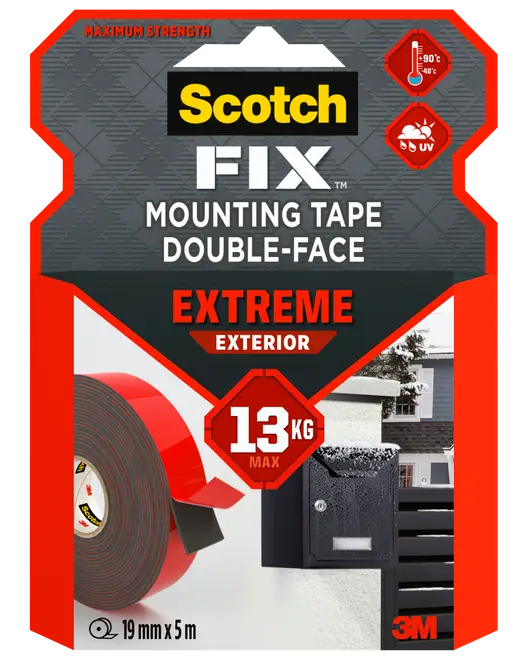 Scotch-FIX™ Dobbeltklæbende Ekstrem UDE 19 mm x 5 meter