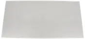 Ljusgrå rektangulär matta eller filt med diskret textur och enkel enfärgad design.