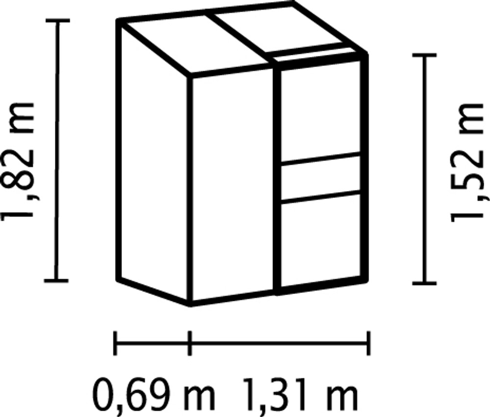 Växthus Ida 900 grön/glas med sockel