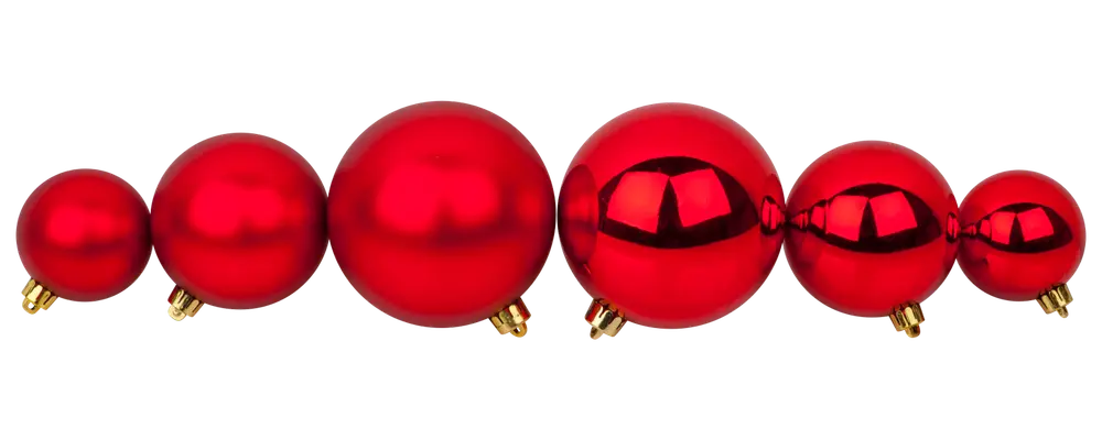 Julkulor röd 60 delar