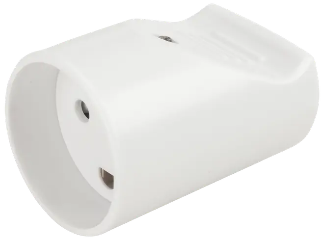 Forlængerled rund med jord - hvid