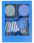 Muffinforme 24-pak - Blå og grøn