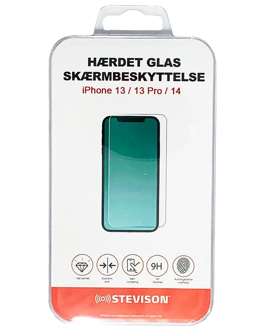 STEVISON Hærdet glas iPhone 13/13Pro og 14