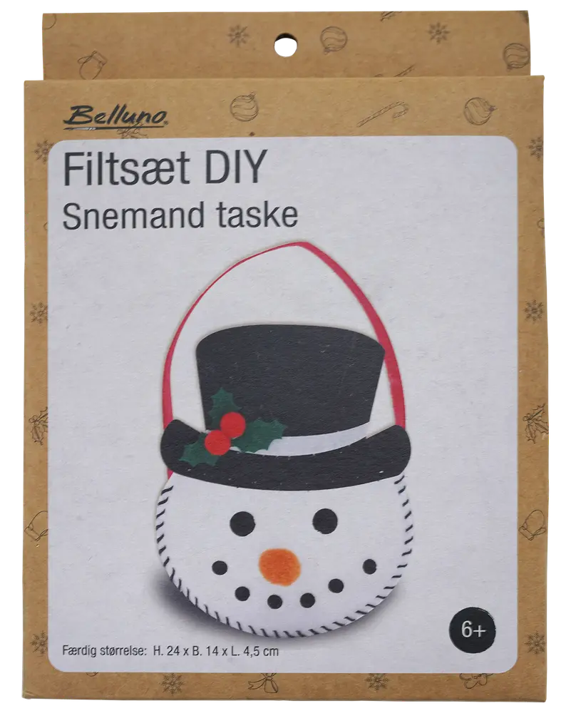 Filtkit DIY Snögubbe väska
